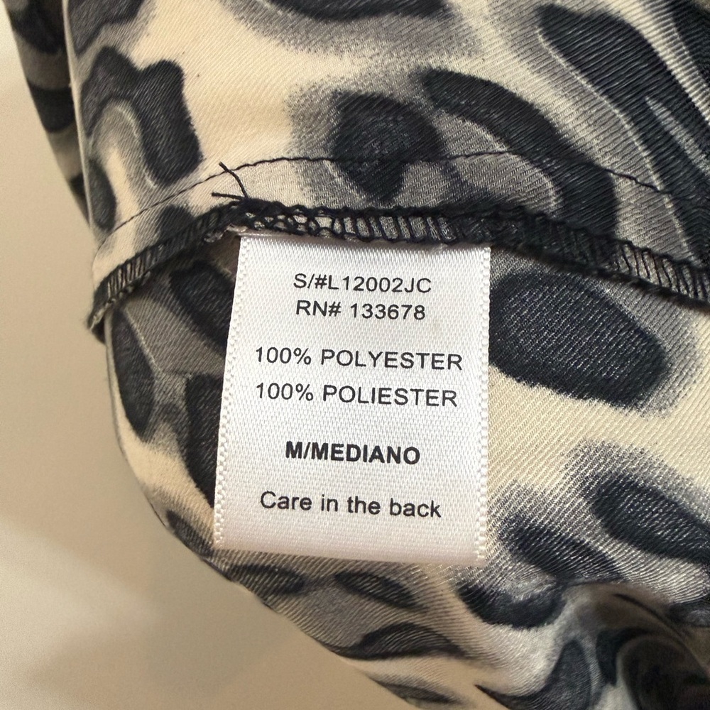 Leopard Print Sheer Sleeve Bomber Jacket Grunge Y2K - Picture 8 of 8